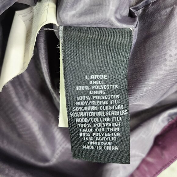 Womens Purple Ombre Free Country Quilted Down Jacket Full Zip Long Sleeve L - Picture 7 of 11